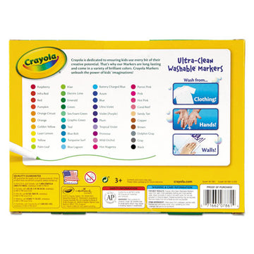 Crayola® Ultra-clean Washable Markers, Fine Bullet Tip, Assorted Colors, 40-set freeshipping - TVN Wholesale